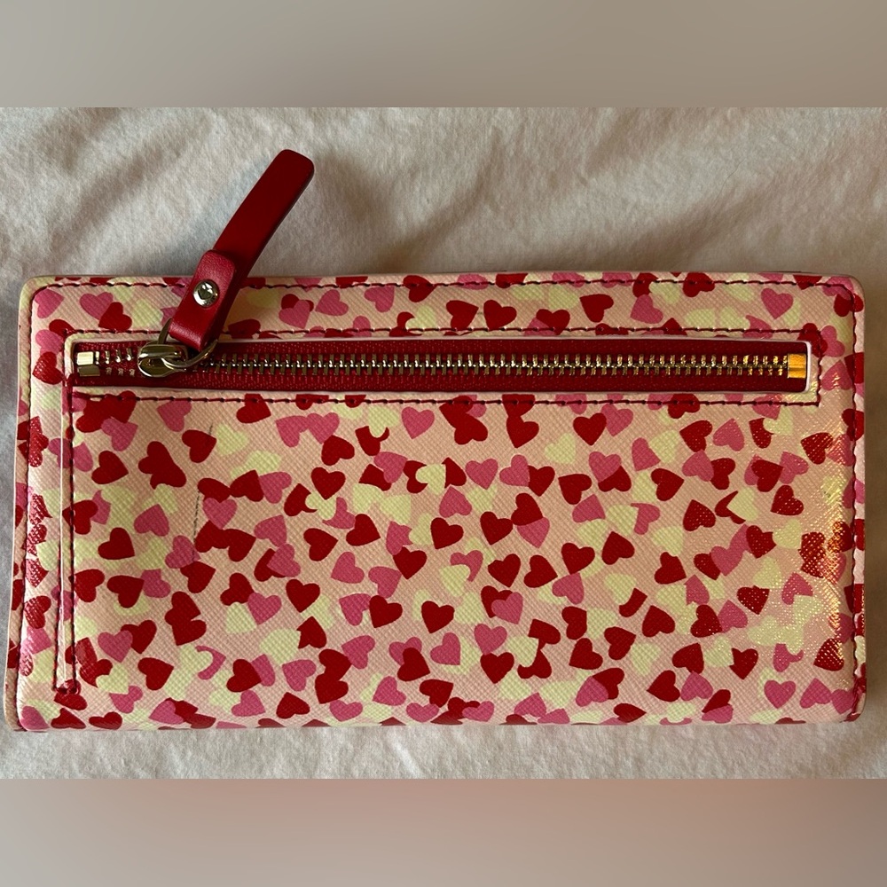 Kate Spade Pink and Red Heart Wallet - Picture 2 of 7